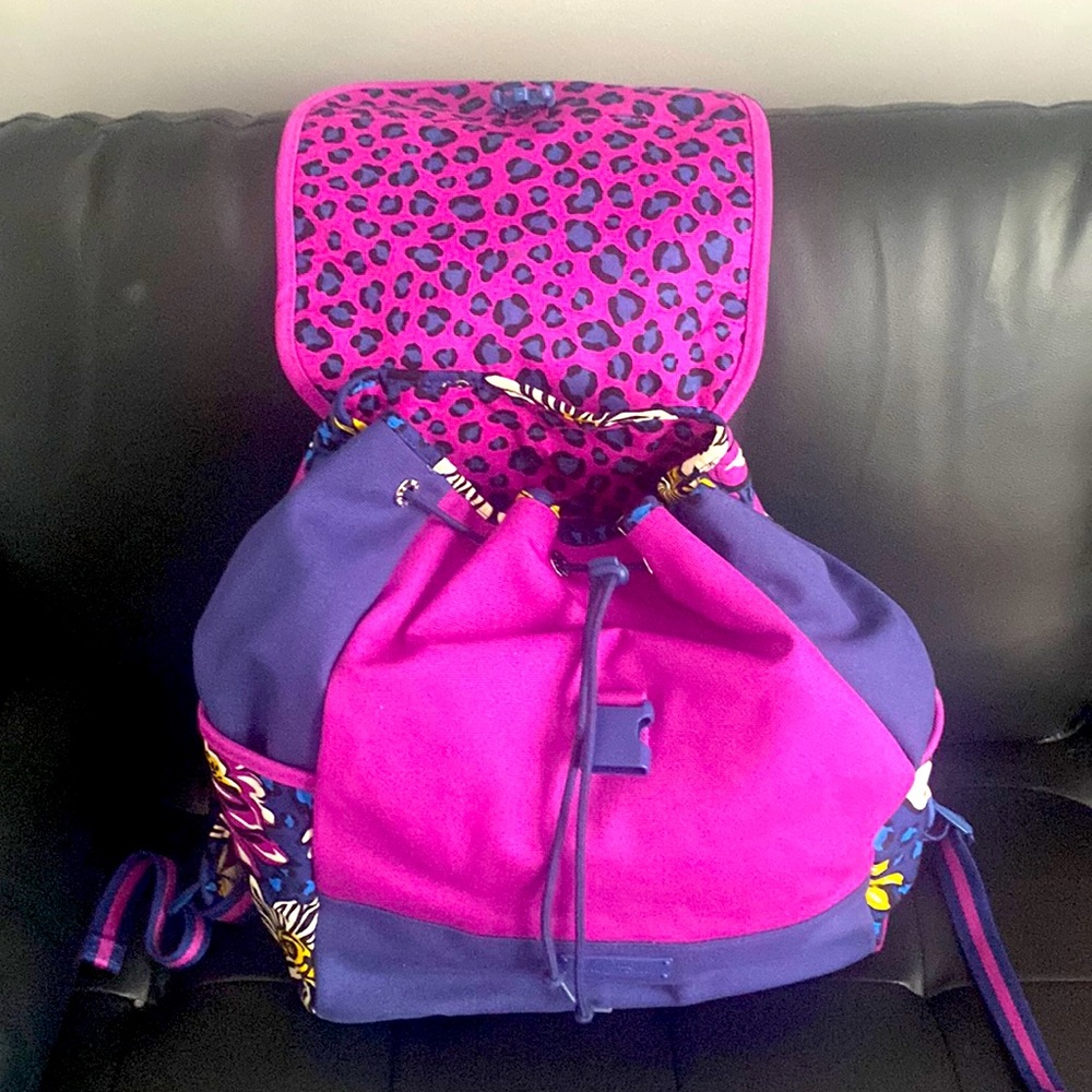 NWT VERA BRADLEY CANVAS BACKPACK AFRICAN VIOLET